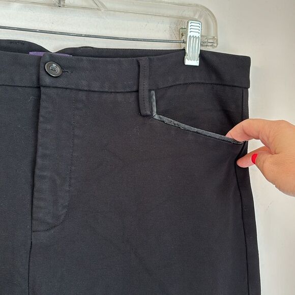 NYDJ Women’s black straight leg work dress pants stretch and comfortable size 12 - Picture 4 of 12